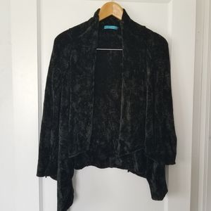 Alice + Olivia Green corduroy velvet-like cardigan